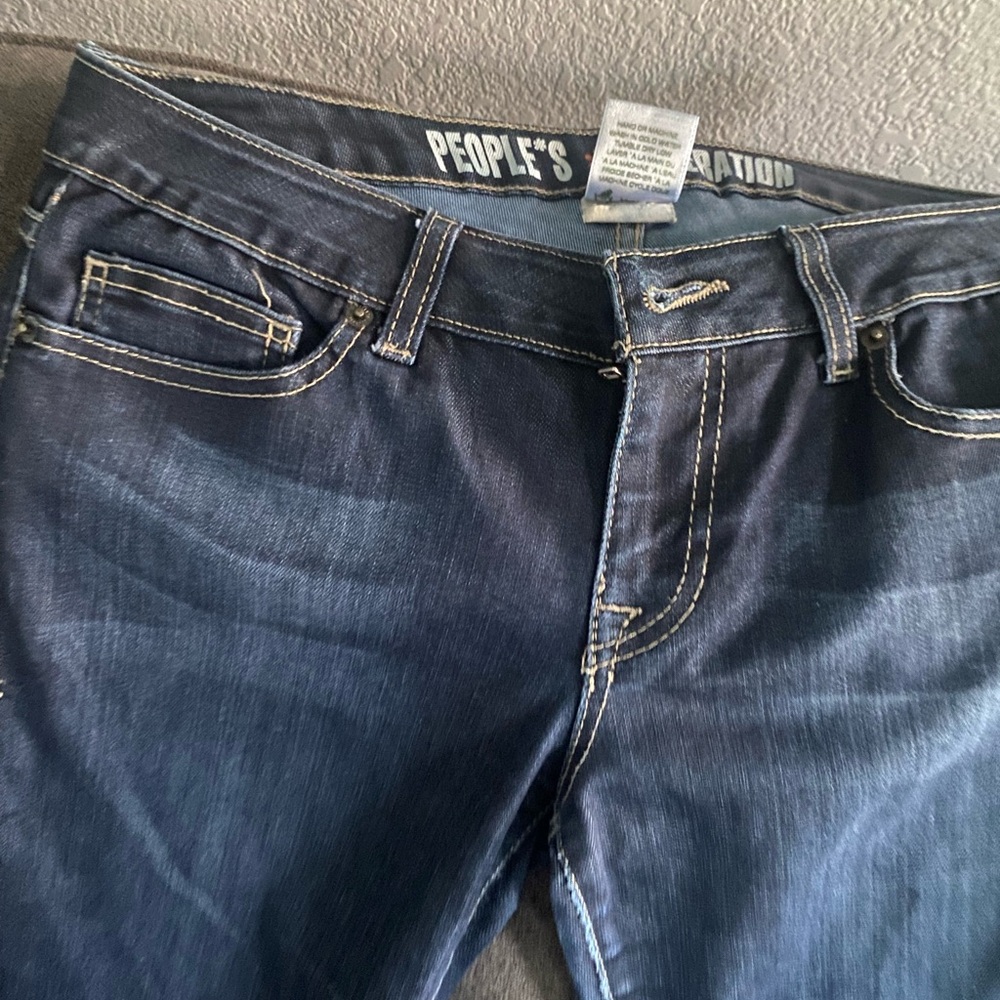People's Liberation Womens Dark Blue Flare Jeans in Size 28 - Picture 5 of 10
